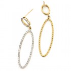 0.74 Cts. 14K Yellow Gold Diamond Drop Earrings